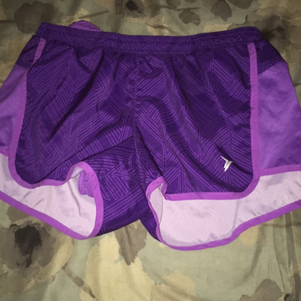 purple sports shorts